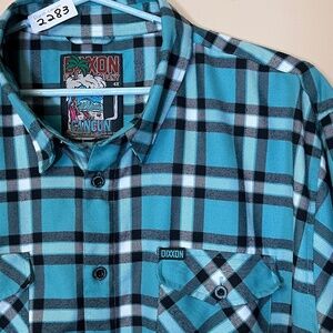 Dixxon Flannel Cancun Plaid Button Down Long Sleeve Shirt - Men's Size 4XL